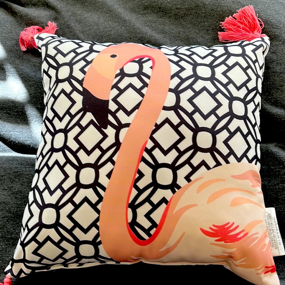 Outdoor Flamingo Pillow